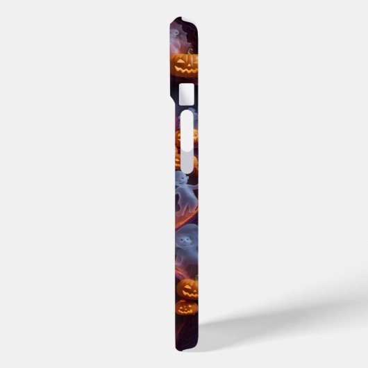 Freundliches Pumpkin Ghost Halloween iPhone / iPad Case-Mate iPhone Hülle (Rückseite / Links)