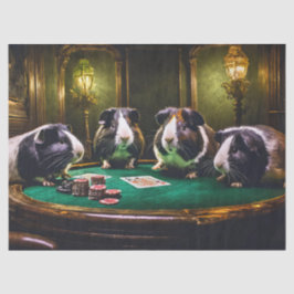 Freundliches Spiel, Guinea Schweine Poker spielen Seidenpapier
