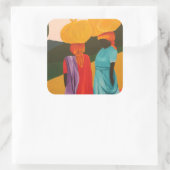 Freundliches Treffen 2006 Quadratischer Aufkleber (Tasche)