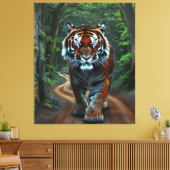 Freundliches Viertel Tiger Leinwanddruck (Insitu (Wohnzimmer))