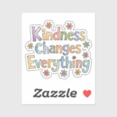Freundlichkeit ändert alles aufkleber (Blatt)