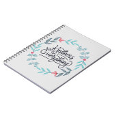 Freundlichkeit ändert alles Floral Grau Notebook Notizblock (Linke Seite)