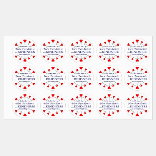 Freundlichkeit fördern etiketten (Blatt)