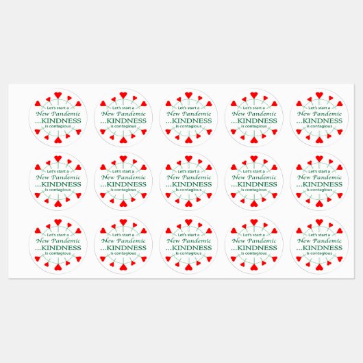 Freundlichkeit fördern etiketten (Blatt)