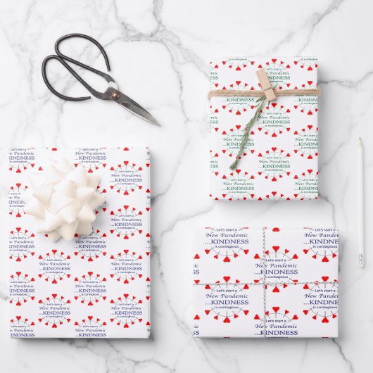 Freundlichkeit fördern geschenkpapier set (Vorderseite)