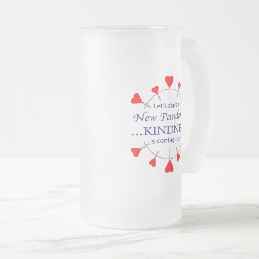 Freundlichkeit fördern mattglas bierglas (VorderseiteRechts)