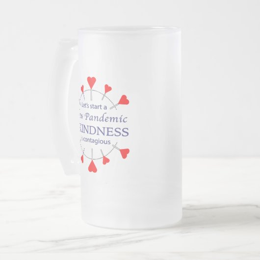 Freundlichkeit fördern mattglas bierglas (Vorderseite Links)