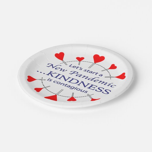 Freundlichkeit fördern pappteller (Schrägansicht)