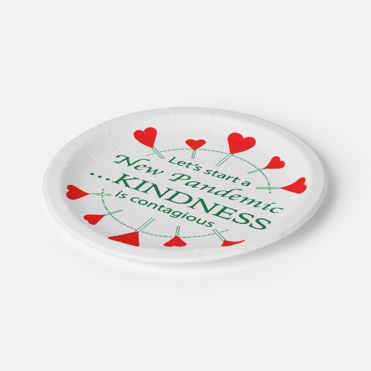 Freundlichkeit fördern pappteller (Schrägansicht)