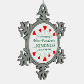 Freundlichkeit fördern schneeflocken Zinn-Ornament (Links)