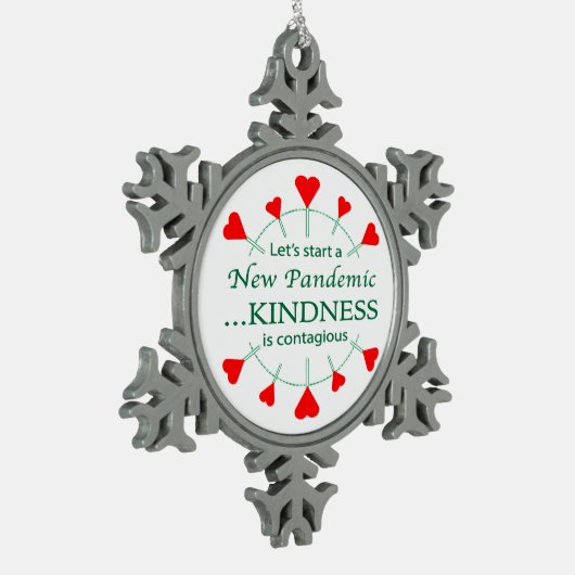 Freundlichkeit fördern schneeflocken Zinn-Ornament (Links)