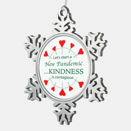 Freundlichkeit fördern schneeflocken Zinn-Ornament (Rechts)