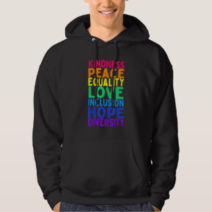 Freundlichkeit Frieden Gleichheit Inklusion Divers Hoodie