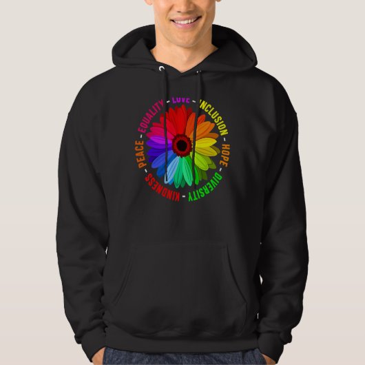 Freundlichkeit Frieden Gleichheit Liebe Inklusion  Hoodie (Vorderseite)