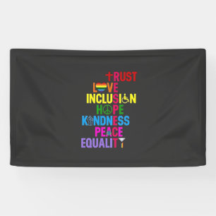 Freundlichkeit Frieden Gleichstellung Liebe Inklus Banner