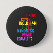 Freundlichkeit Frieden Gleichstellung Liebe Inklus Button (Vorderseite)