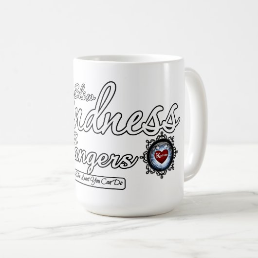 Freundlichkeit gegenüber Fremden zeigen Kaffeetasse (VorderseiteRechts)