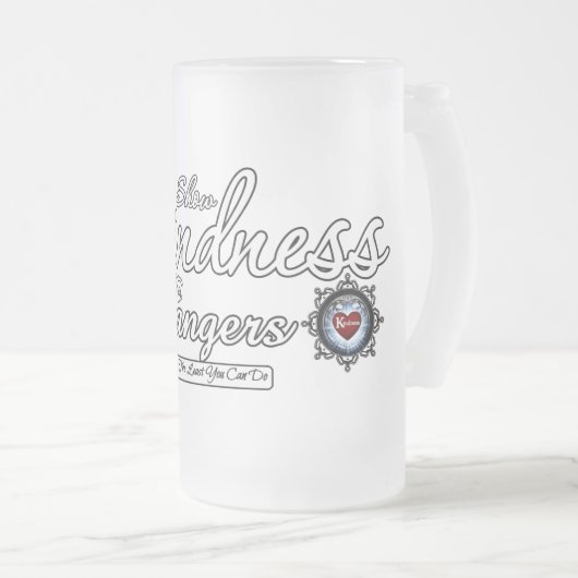 Freundlichkeit gegenüber Fremden zeigen Mattglas Bierglas (VorderseiteRechts)