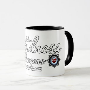 Freundlichkeit gegenüber Fremden zeigen Tasse