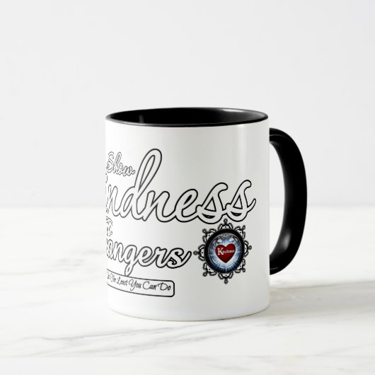 Freundlichkeit gegenüber Fremden zeigen Tasse (VorderseiteRechts)