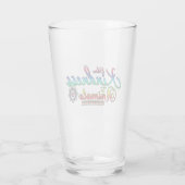 Freundlichkeit gegenüber Tieren Rainbow Typografie Glas (Rückseite)