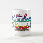 Freundlichkeit gegenüber Tieren Rainbow Typografie Kaffeetasse (Mittel)