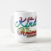 Freundlichkeit gegenüber Tieren Rainbow Typografie Kaffeetasse (Vorderseite Links)