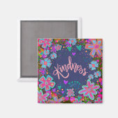 Freundlichkeit Hübsch Hearful Bloral Inspirivity Magnet (Vorderseite/Rückseite)