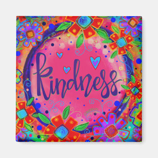 Freundlichkeit Hübsch rosa Farbenfrohe Blumeninspi Magnet