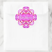 Freundlichkeit in Rosa Runder Aufkleber (Tasche)