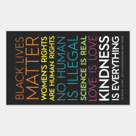 Freundlichkeit ist alles Farbe Rectangle Aufkleber