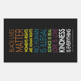 Freundlichkeit ist alles Farbe Rectangle Aufkleber