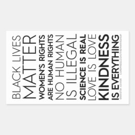 Freundlichkeit ist alles, was BW-Rectangle-Aufkleb Rechteckiger Aufkleber