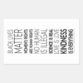 Freundlichkeit ist alles, was BW-Rectangle-Aufkleb Rechteckiger Aufkleber