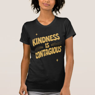Freundlichkeit ist ansteckend Fette Retro-Typograf T-Shirt