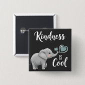 Freundlichkeit ist cool Elefant Button (Vorne & Hinten)