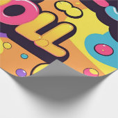 Freundlichkeit ist Cool | Retro Typografie Geschenkpapier (Ecke)