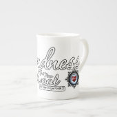 Freundlichkeit ist das neue Coole Porzellantasse (Vorderseite Rechts)