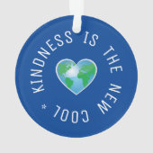 Freundlichkeit ist das neue coole Zitat Ornament (Rückseite)