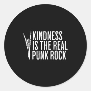 Freundlichkeit ist der echte Punk Rock Music Rocke Runder Aufkleber