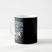 Freundlichkeit ist die hellste Farbe Autismusrätse Kaffeetasse (Vorderseite Links)