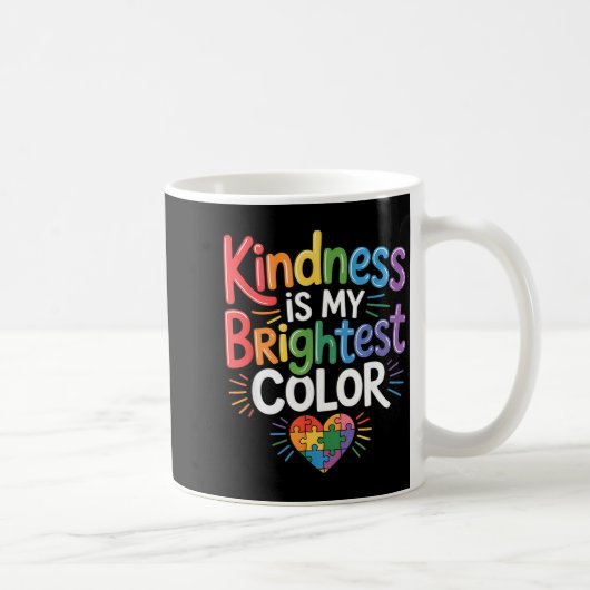 Freundlichkeit ist die hellste Farbe Autismusrätse Kaffeetasse (Rechts)