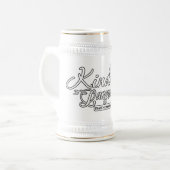 Freundlichkeit ist die Sprache Bierglas (Vorderseite Links)