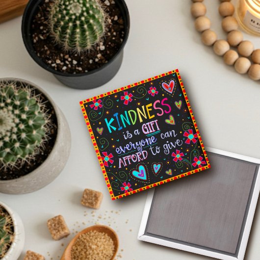 Freundlichkeit ist ein Geschenk Zitat Inspiration Magnet