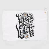 "Freundlichkeit ist frei, gib es weg" Golfhandtuch (Horizontal)