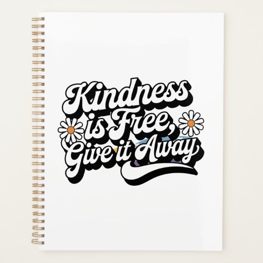 "Freundlichkeit ist frei, gib es weg" Planer (Vorderseite)