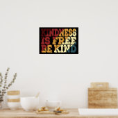 Freundlichkeit ist frei poster (Küche)