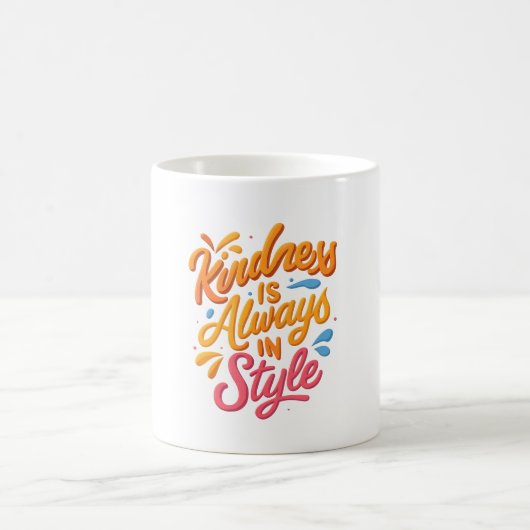 Freundlichkeit ist immer im Stil - inspirierendes  Kaffeetasse (Mittel)