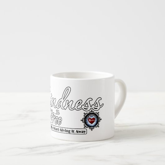 Freundlichkeit ist kostenlos espressotasse (Vorderseite Rechts)