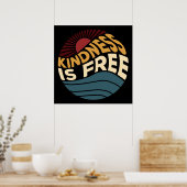 Freundlichkeit ist kostenlos poster (Küche)